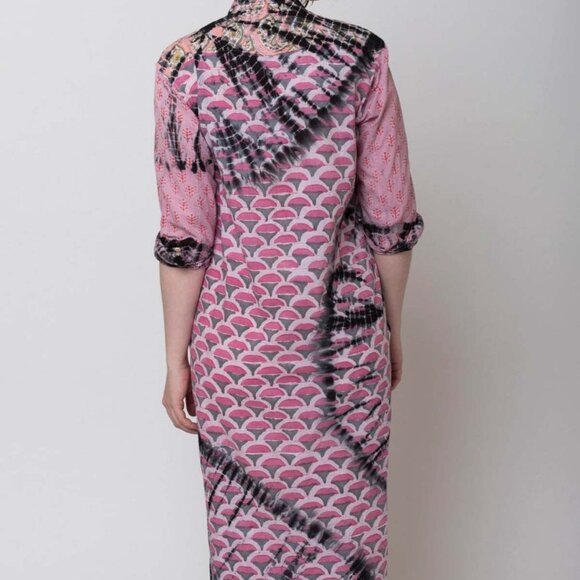 V. De. Vinster Patchwork Tie and Dye Dress Size Medium - Picture 2 of 16